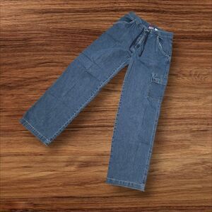 Old Navy Vintage Tie Waist Wide Leg Denim Jeans